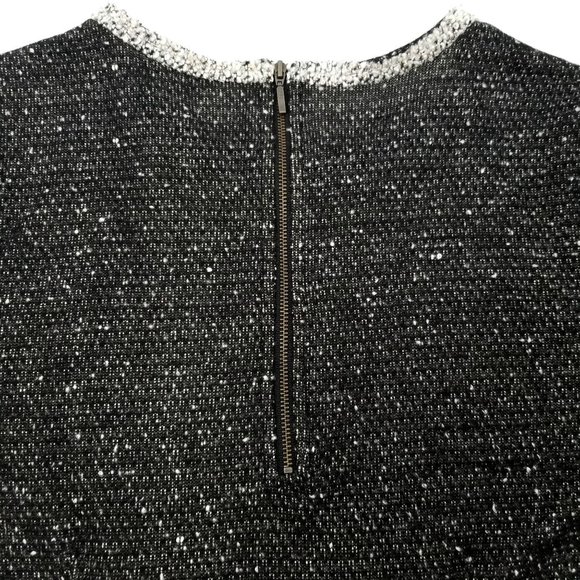 Cabi Sweater Top Short Sleeve Knit Dark Gray Black - Picture 4 of 9